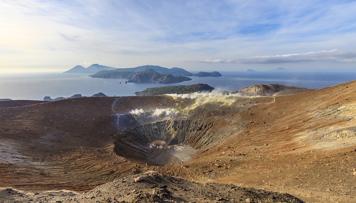 Aeolian Islands, the main crater of Vulcano.