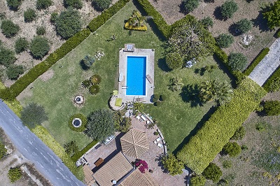 Aerial view of Casa del Carrubo, Noto