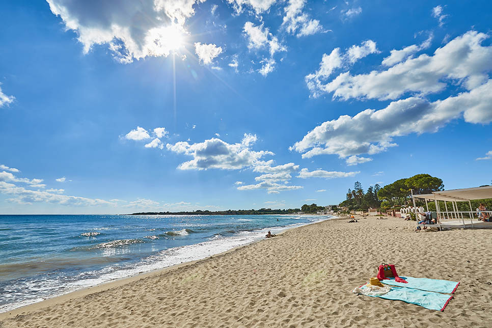 The sandy beach at Il Torrione